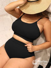 Biquíni Básico Cintura Alta Alças Finas Plus Size Preto / G Biquíni Básico Cintura Alta Alças Finas Plus Size
