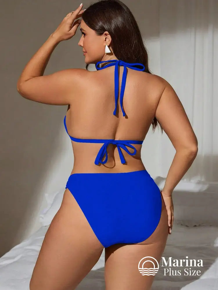 Biquíni Cortininha Aviamentos Dourados Plus Size Biquíni Cortininha Aviamentos Dourados Plus Size
