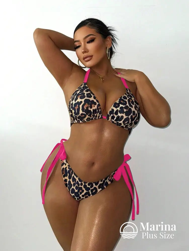 Biquíni Cortininha Estampa Animal Print Plus Size Biquíni Cortininha Estampa Animal Print Plus Size