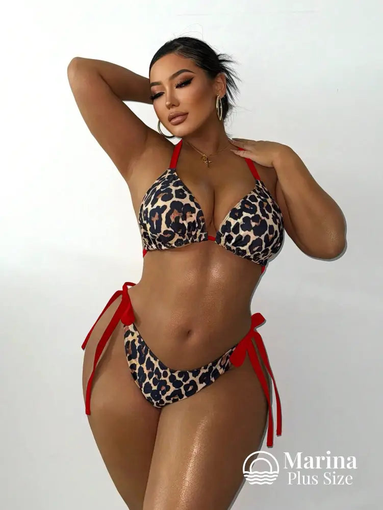 Biquíni Cortininha Estampa Animal Print Plus Size Biquíni Cortininha Estampa Animal Print Plus Size