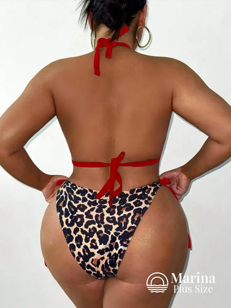 Biquíni Cortininha Estampa Animal Print Plus Size Biquíni Cortininha Estampa Animal Print Plus Size