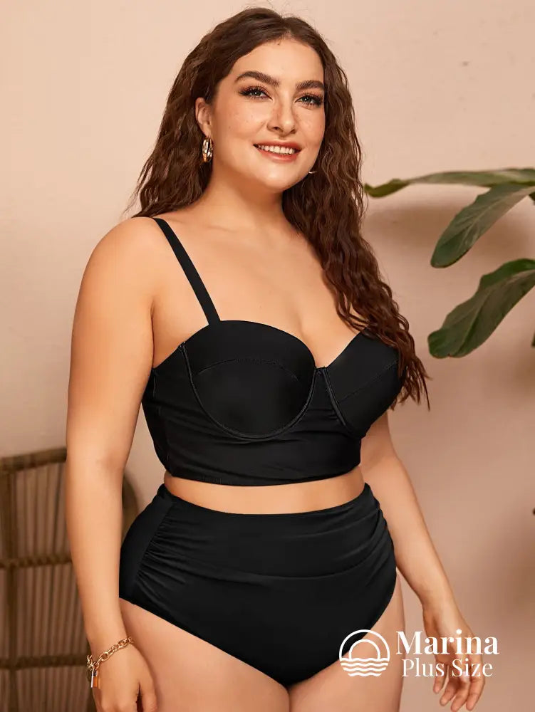 Biquíni Estruturado Corset Cintura Alta Plus Size Biquíni Estruturado Corset Cintura Alta Plus Size