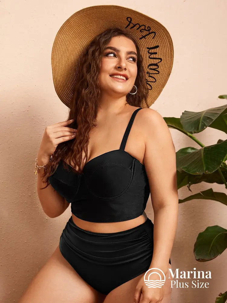 Biquíni Estruturado Corset Cintura Alta Plus Size Biquíni Estruturado Corset Cintura Alta Plus Size