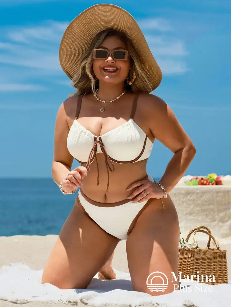 Biquíni Meia Taça Texturizado Amarração Plus Size Biquíni Meia Taça Texturizado Amarração Plus Size