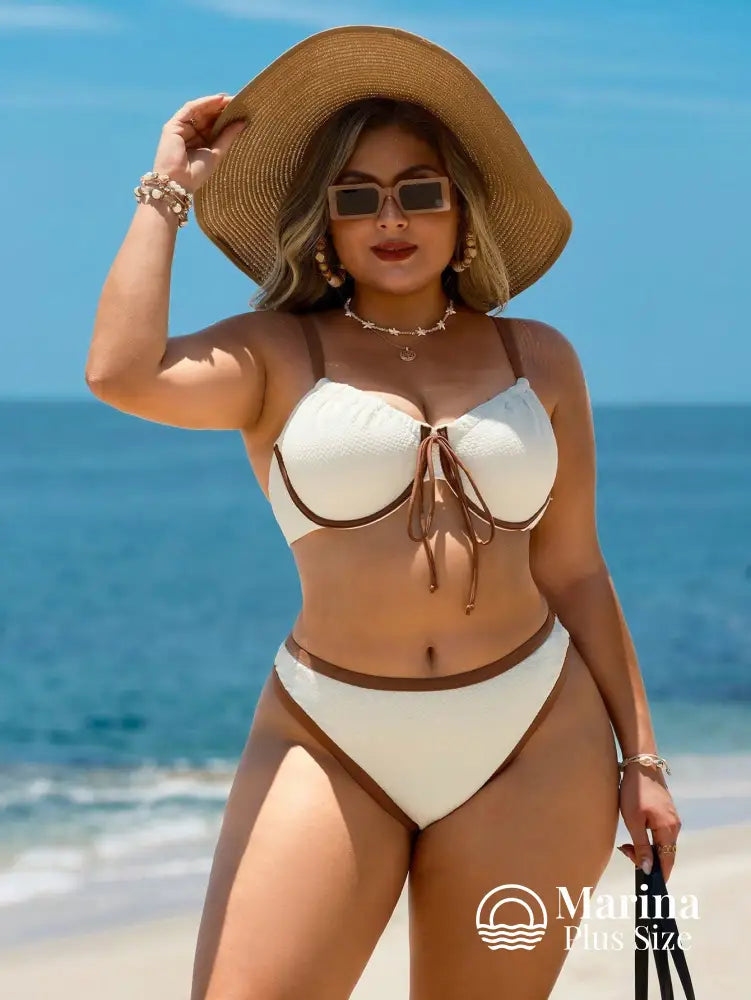 Biquíni Meia Taça Texturizado Amarração Plus Size Biquíni Meia Taça Texturizado Amarração Plus Size