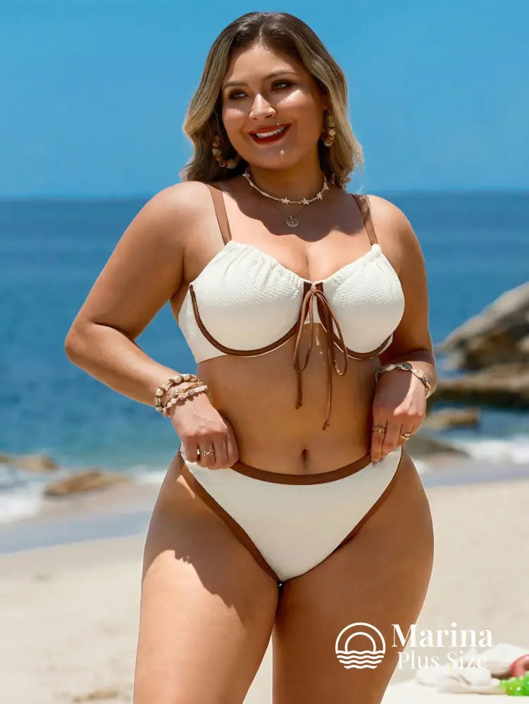 Biquíni Meia Taça Texturizado Amarração Plus Size Biquíni Meia Taça Texturizado Amarração Plus Size