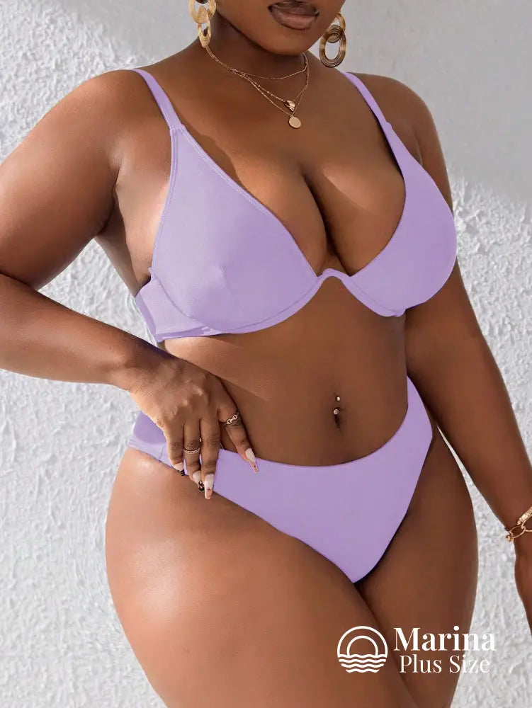 Biquíni Meia Taça Underwire Sustentação Conforto Plus Size Biquíni Meia Taça Underwire Sustentação Conforto Plus Size