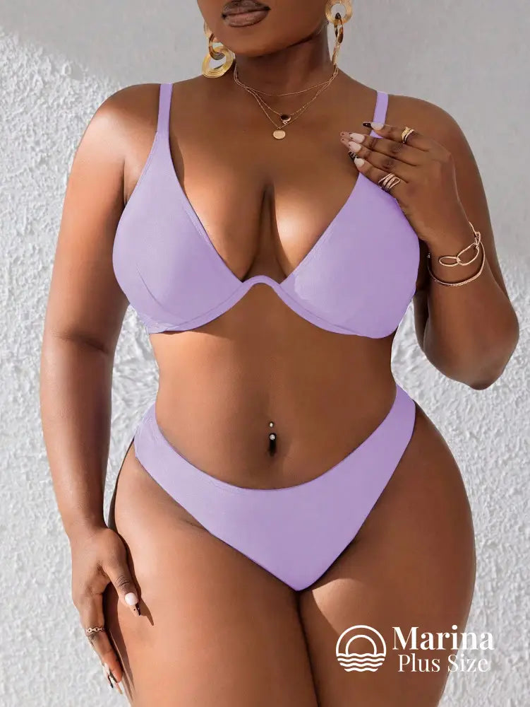 Biquíni Meia Taça Underwire Sustentação Conforto Plus Size Biquíni Meia Taça Underwire Sustentação Conforto Plus Size