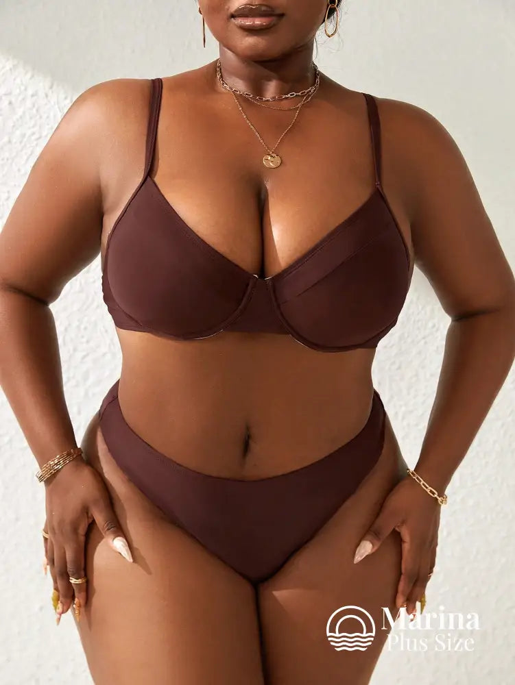 Biquíni Meia Taça Underwire Sustentação Plus Size Biquíni Meia Taça Underwire Sustentação Plus Size