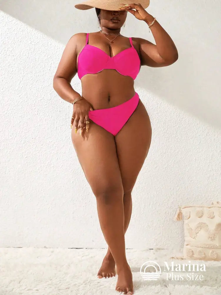 Biquíni Meia Taça Underwire Sustentação Plus Size Biquíni Meia Taça Underwire Sustentação Plus Size