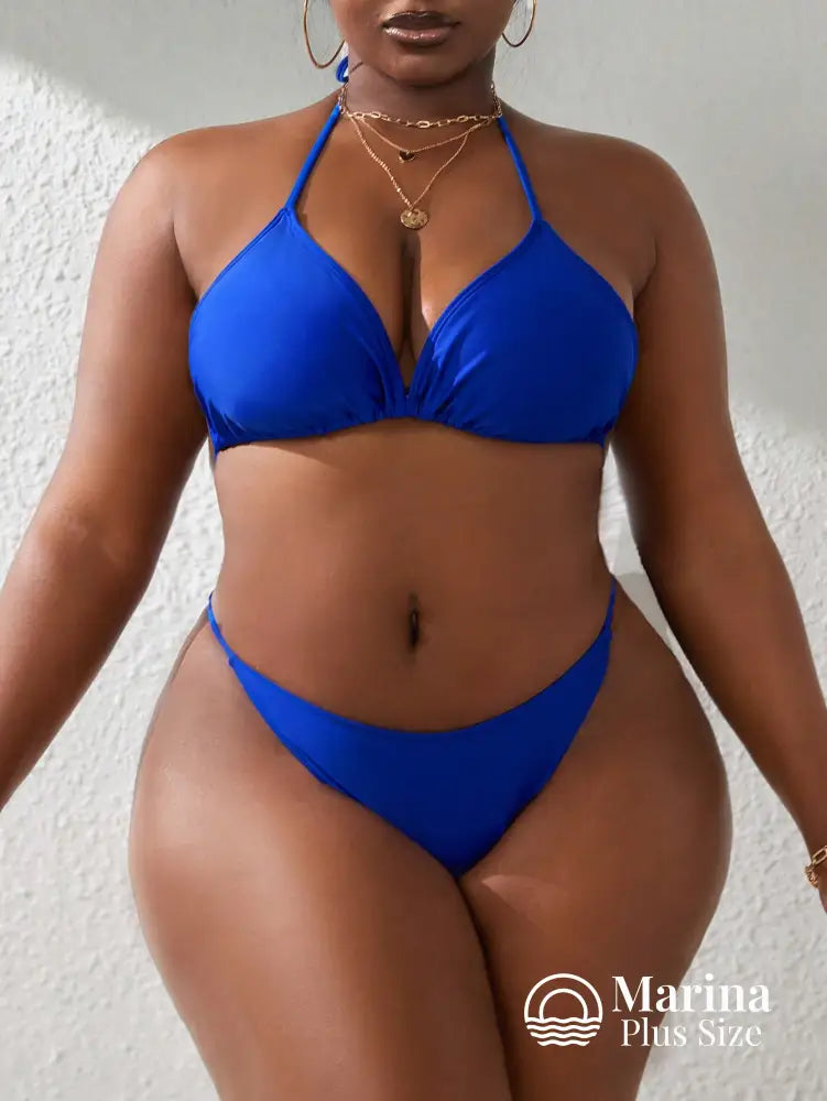 Conjunto Biquíni 3 Peças Saída Sheer Drapeada Plus Size Conjunto Biquíni 3 Peças Saída Sheer Drapeada Plus Size