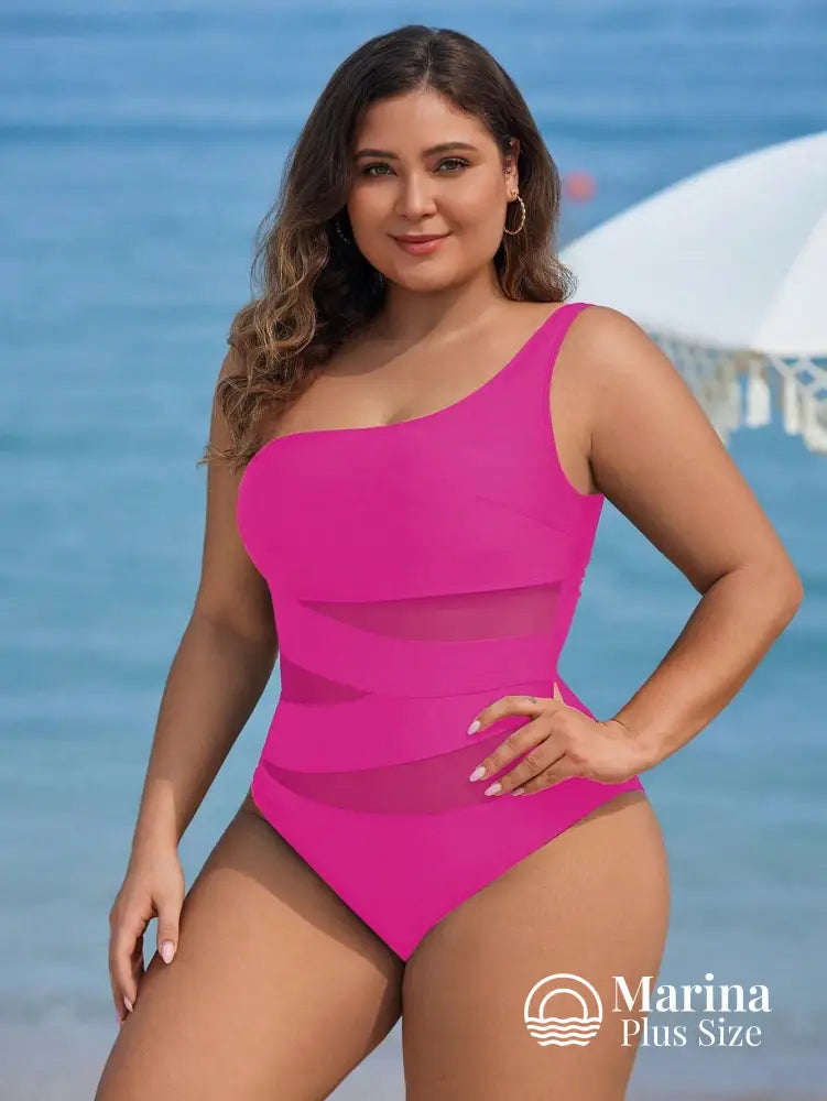 Maiô Assimétrico Tule Transparente Recortes Modernos Plus Size Maiô Assimétrico Tule Transparente Recortes Modernos
