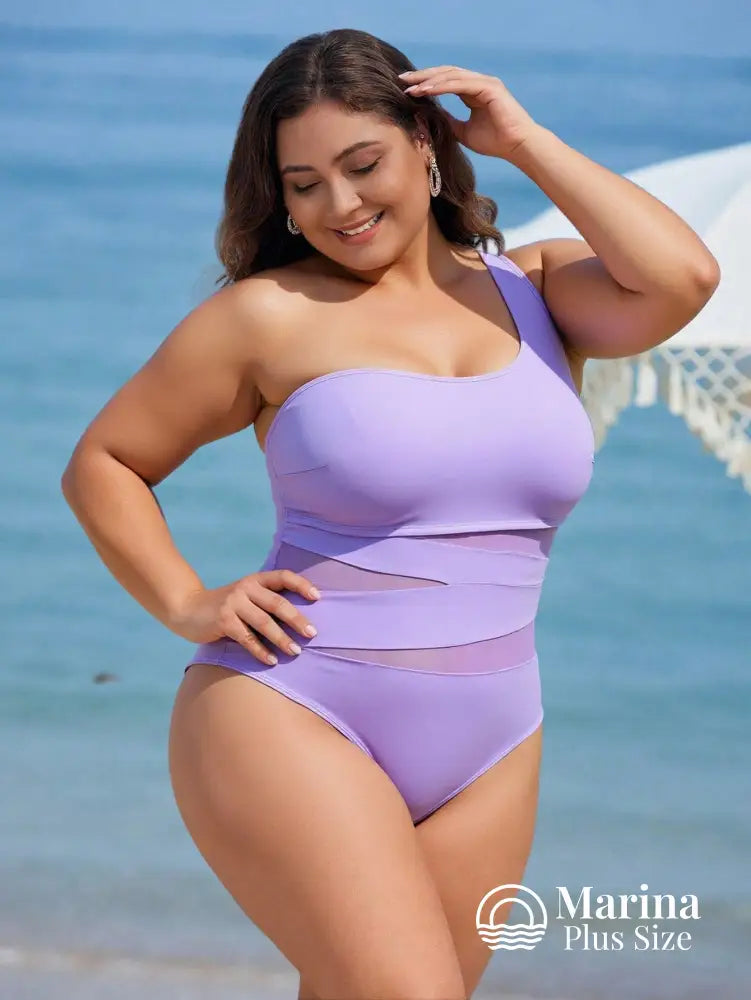Maiô Assimétrico Tule Transparente Recortes Modernos Plus Size Maiô Assimétrico Tule Transparente Recortes Modernos