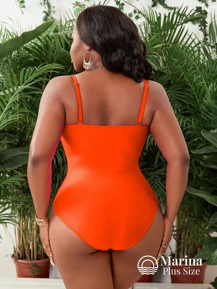 Maiô Laço Frontal Faixa Modeladora Plus Size Maiô Laço Frontal Faixa Modeladora Plus Size