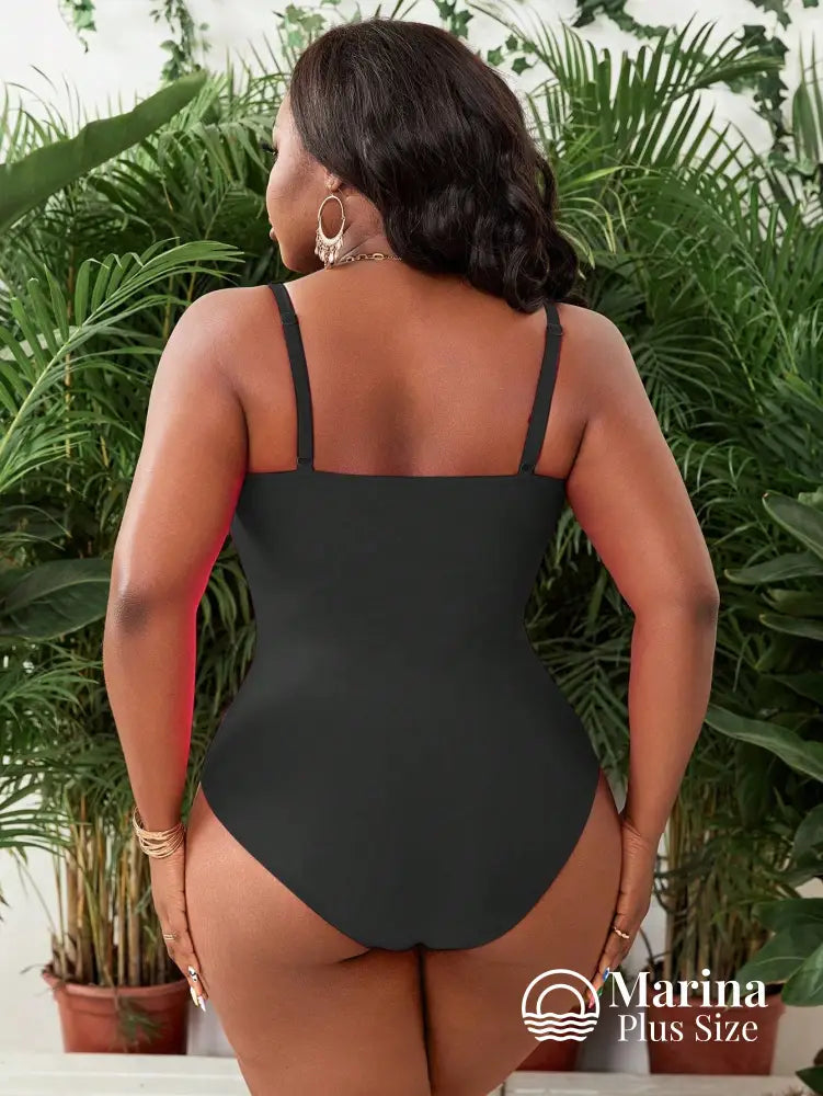 Maiô Laço Frontal Faixa Modeladora Plus Size Maiô Laço Frontal Faixa Modeladora Plus Size