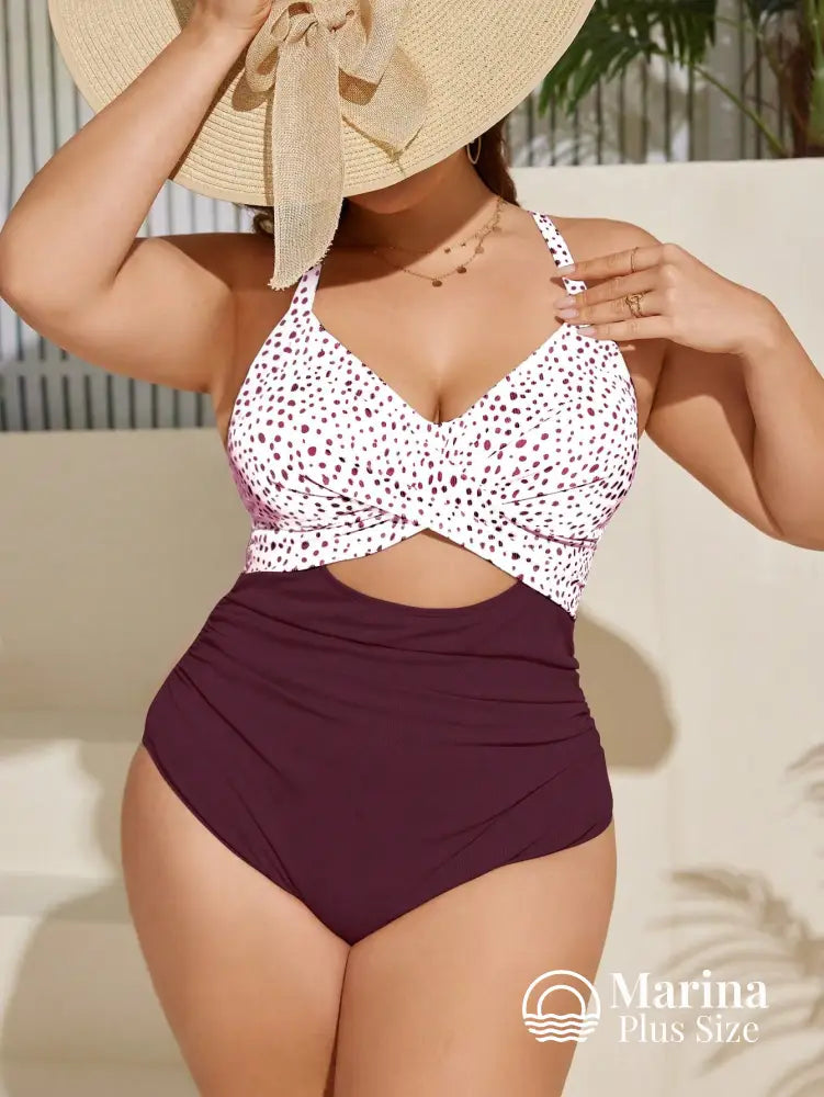 Maiô Poá Recorte Frontal Alças Cruzadas Plus Size Vermelho / G Maiô Poá Recorte Frontal Alças Cruzadas Plus Size