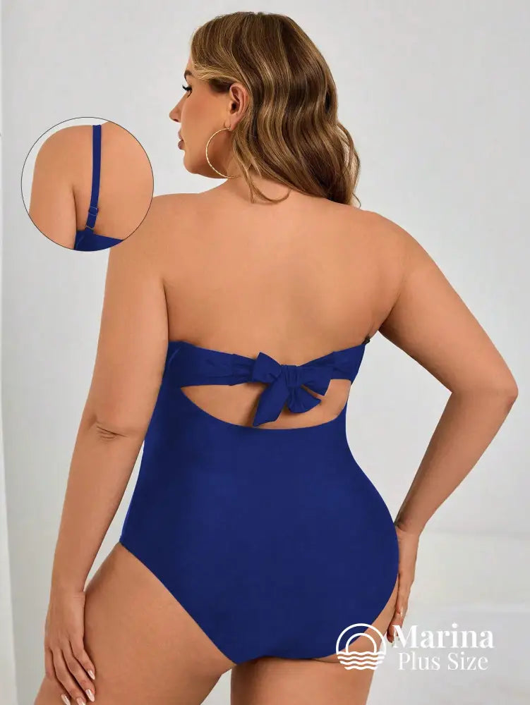 Maiô Tomara Que Caia Recorte Frontal Argolas Metálicas Plus Size Maiô Tomara Que Caia Recorte Frontal Argolas Metálicas