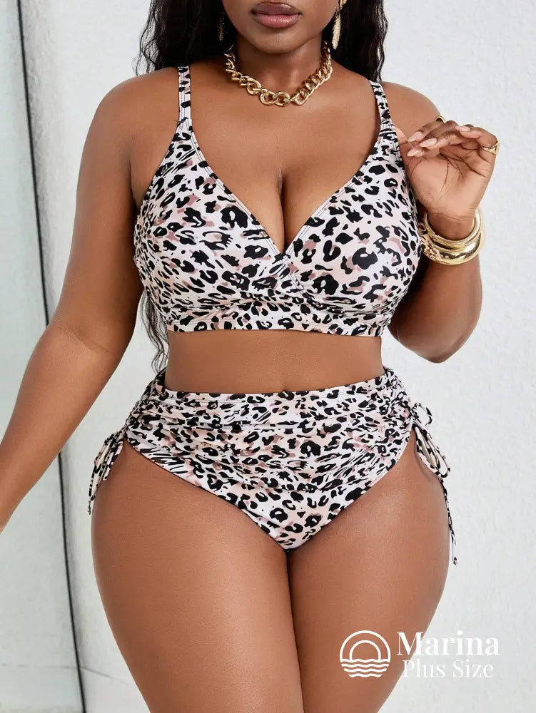 Biquíni Cintura Alta Estampa Animal Print Conforto Plus Size Biquíni Cintura Alta Estampa Animal Print Conforto Plus