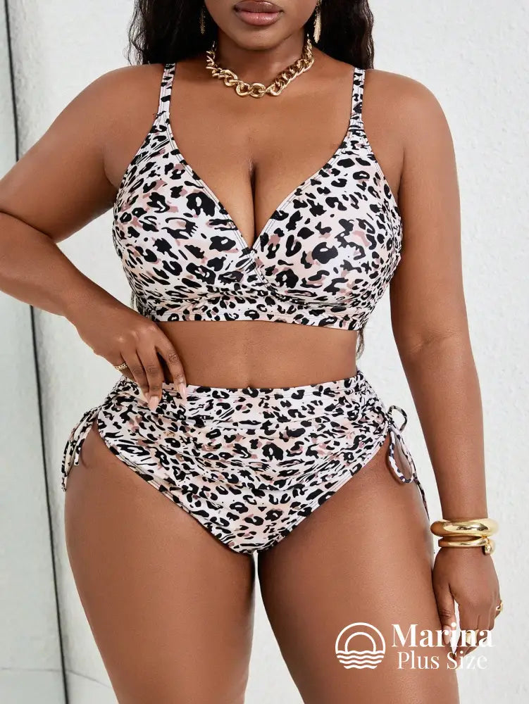 Biquíni Cintura Alta Estampa Animal Print Conforto Plus Size Biquíni Cintura Alta Estampa Animal Print Conforto Plus