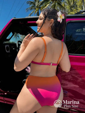 Biquíni Com Bojo E Cintura Alta Plus Size Biquíni Com Bojo E Cintura Alta Plus Size