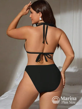 Biquíni Cortininha Aviamentos Dourados Plus Size Biquíni Cortininha Aviamentos Dourados Plus Size