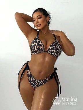 Biquíni Cortininha Estampa Animal Print Plus Size Biquíni Cortininha Estampa Animal Print Plus Size