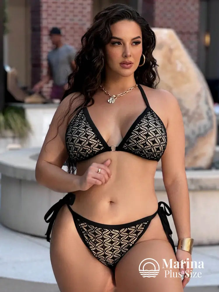 Biquíni Crochê Amarração Lateral Plus Size Biquíni Crochê Amarração Lateral Plus Size