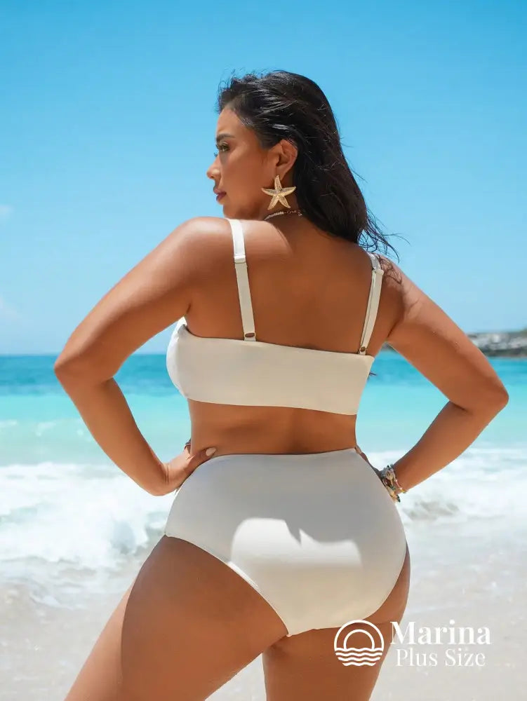 Biquíni Detalhe Estrela Do Mar Cintura Alta Plus Size Biquíni Detalhe Estrela Do Mar Cintura Alta Plus Size