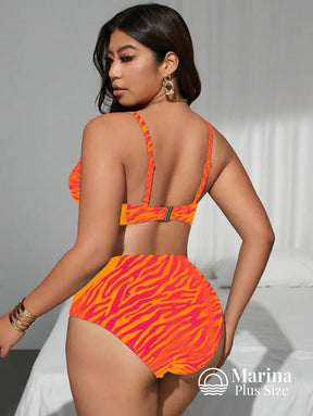 Biquíni Estampa Animal Print Cintura Alta Plus Size Biquíni Estampa Animal Print Cintura Alta Plus Size