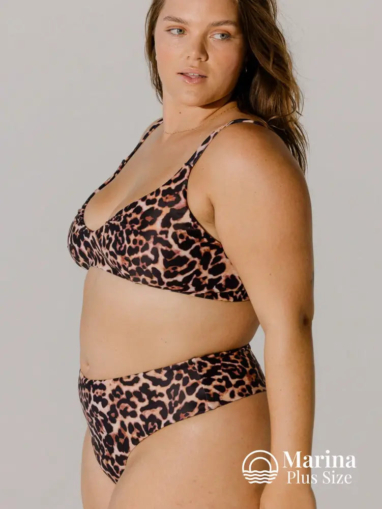 Biquíni Meia Taça Cintura Alta Animal Print Plus Size Biquíni Meia Taça Cintura Alta Animal Print Plus Size