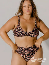 Biquíni Meia Taça Cintura Alta Animal Print Plus Size Castanho / G Biquíni Meia Taça Cintura Alta Animal Print Plus Size