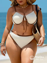 Biquíni Meia Taça Texturizado Amarração Plus Size Branco / G Biquíni Meia Taça Texturizado Amarração Plus Size