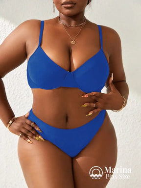 Biquíni Meia Taça Underwire Sustentação Plus Size Biquíni Meia Taça Underwire Sustentação Plus Size