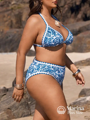 Biquíni Paisley Cortininha Cintura Alta Plus Size Biquíni Paisley Cortininha Cintura Alta Plus Size