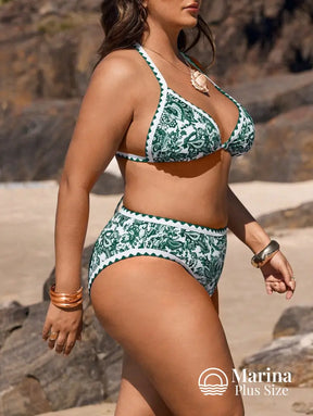 Biquíni Paisley Cortininha Cintura Alta Plus Size Biquíni Paisley Cortininha Cintura Alta Plus Size