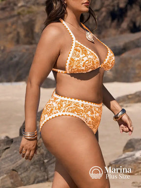 Biquíni Paisley Cortininha Cintura Alta Plus Size Biquíni Paisley Cortininha Cintura Alta Plus Size