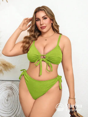 Biquíni Texturizado Amarração Frontal E Lateral Plus Size Biquíni Texturizado Amarração Frontal E Lateral Plus Size