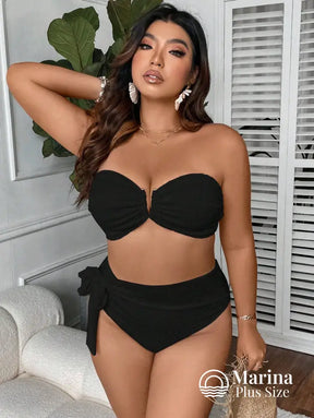 Biquíni Tomara Que Caia Hot Pant Texturizado Plus Size Biquíni Tomara Que Caia Hot Pant Texturizado Plus Size