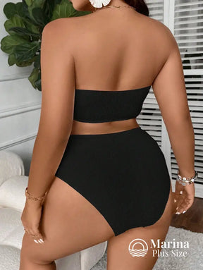 Biquíni Tomara Que Caia Hot Pant Texturizado Plus Size Biquíni Tomara Que Caia Hot Pant Texturizado Plus Size