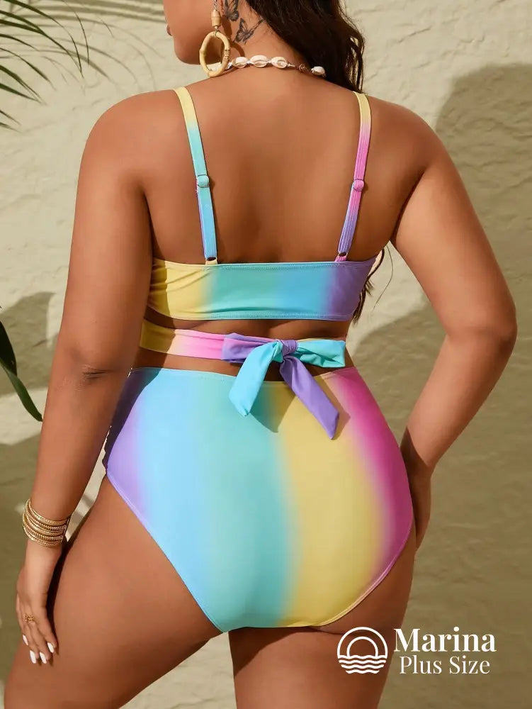 Biquíni Top Cruzado Cintura Alta Plus Size Biquíni Top Cruzado Cintura Alta Plus Size