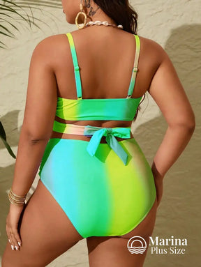 Biquíni Top Cruzado Cintura Alta Plus Size Biquíni Top Cruzado Cintura Alta Plus Size