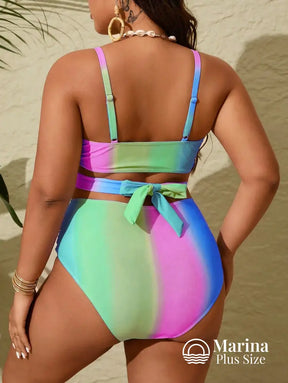 Biquíni Top Cruzado Cintura Alta Plus Size Biquíni Top Cruzado Cintura Alta Plus Size