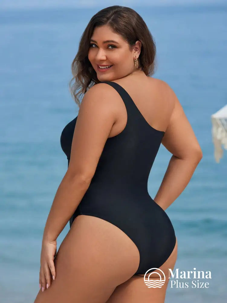 Maiô Assimétrico Tule Transparente Recortes Modernos Plus Size Maiô Assimétrico Tule Transparente Recortes Modernos