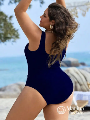Maiô Elegante Detalhe Rendada Na Cintura Plus Size Maiô Elegante Detalhe Rendada Na Cintura Plus Size