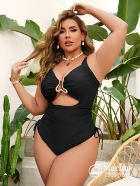 Maiô Recortes Aviamento Central Sustentação Plus Size Maiô Recortes Aviamento Central Sustentação Plus Size