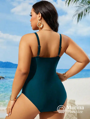 Maiô Tule Translúcido Decote Profundo Plus Size Maiô Tule Translúcido Decote Profundo Plus Size
